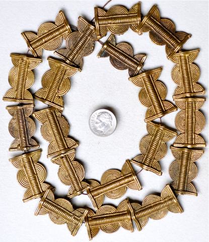 Baule bronze beads with European glass beads