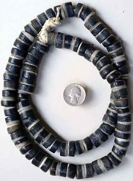 Large Striped Powder Glass, Ghana