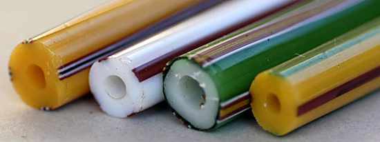 Four various canes from the Conterie factory (Murano)