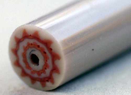 Five layer chevron cane from the Costantini factory (Murano)