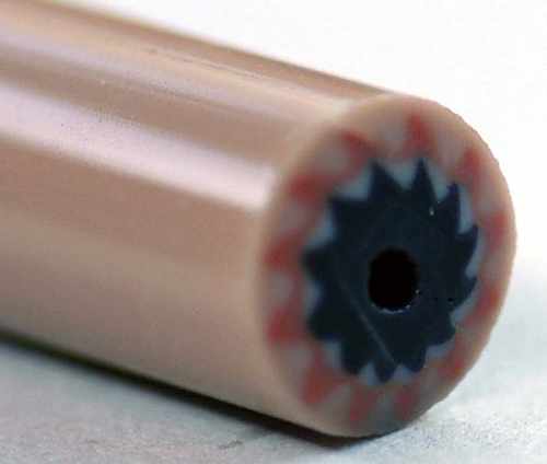 Four layer chevron cane from the Costantini factory (Murano)