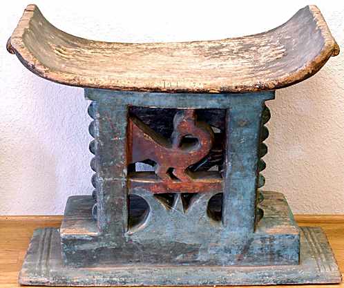 Extremely large Ashanti stool, Ghana