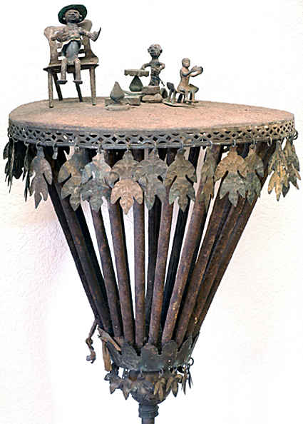 Fon Asen Reliquary Altar on metal stand, Benin Republic
