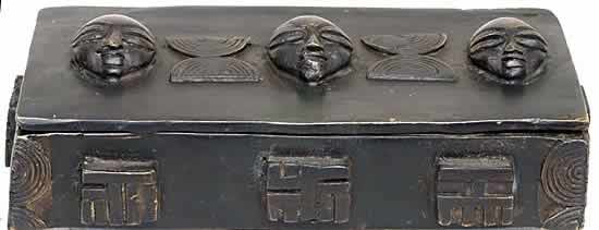 Baule bronze container, Ivory Coast