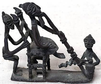 Dogon Equestrian Bronze Figure, Mali