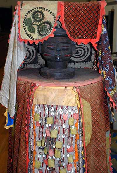 Yoruba ivory divination tapper on stand, Nigeria